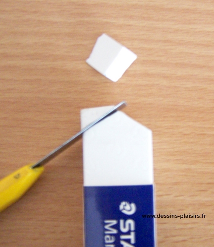 image of eraser and cutter