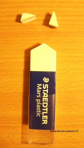 image of a cut eraser
