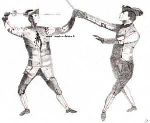 two duellists drawing