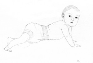 a baby drawing