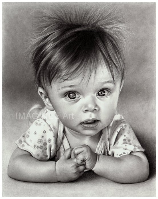 a drawing of a baby