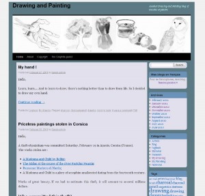 screenshot of my old design of my blog
