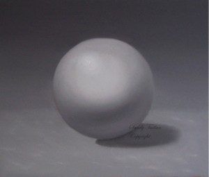 painting of a round form
